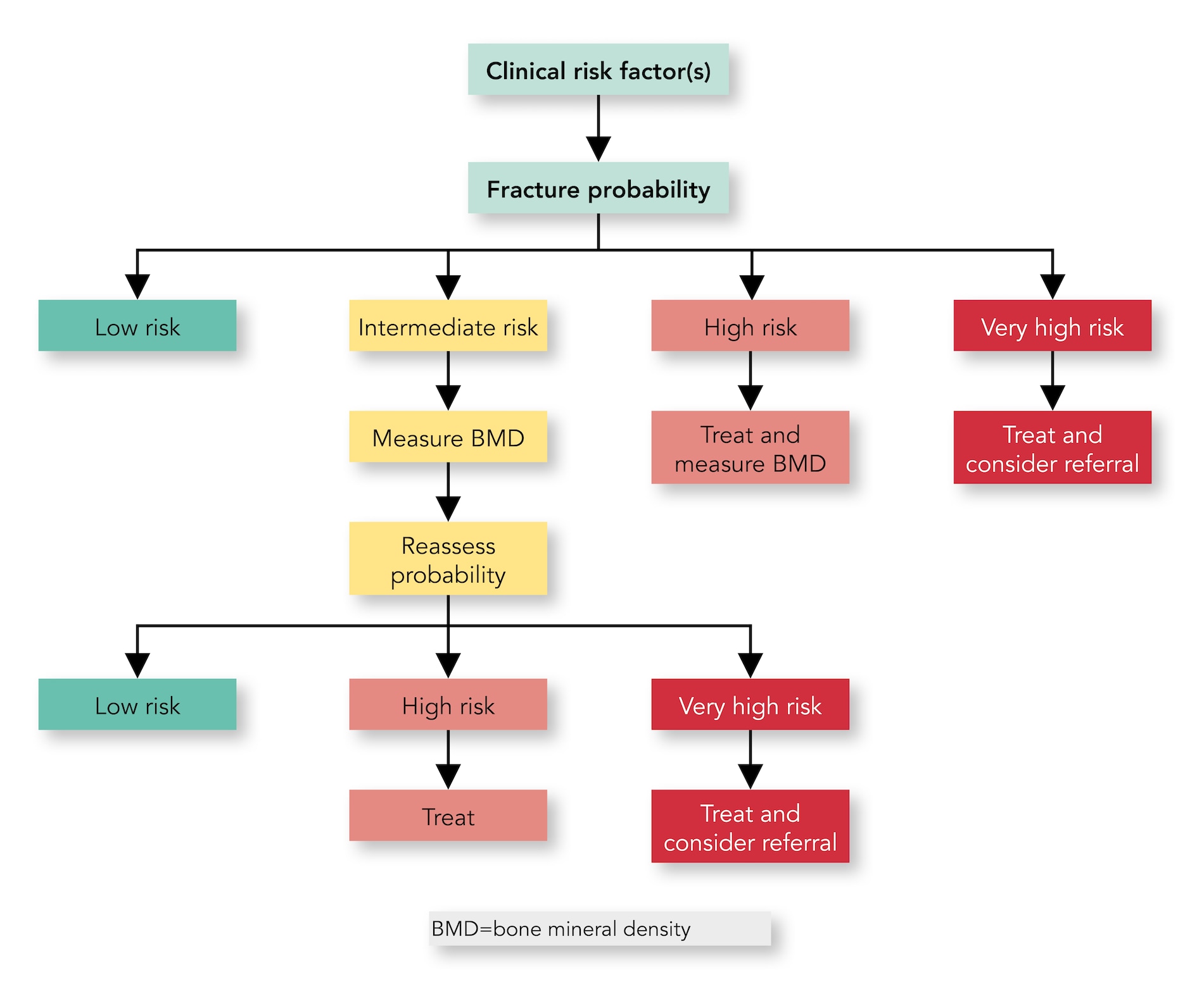 Management algorithm for the assessment of individ
